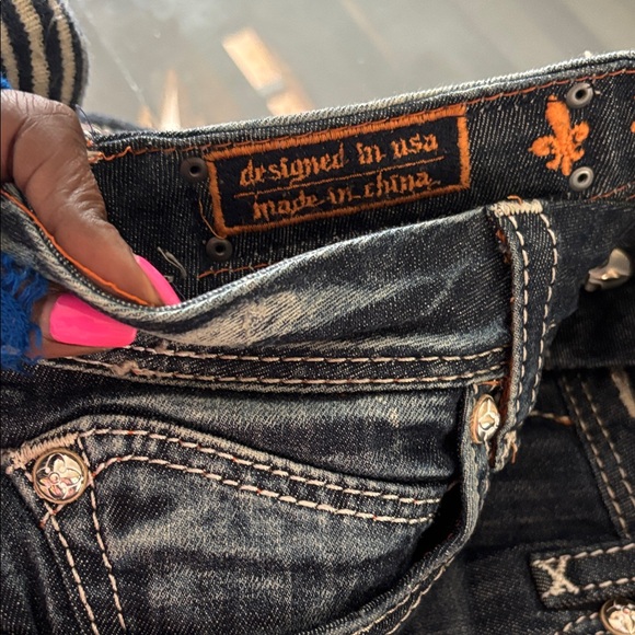 Rock Revival Women's Dark Blue Jeans with Embroidered Pocket - Picture 4 of 8